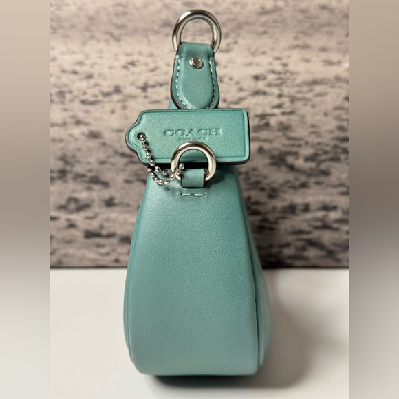 New Coach Jonie Mini Bag in Glovetanned Leather Aquamarine / Silver CR508 - Picture 9 of 15